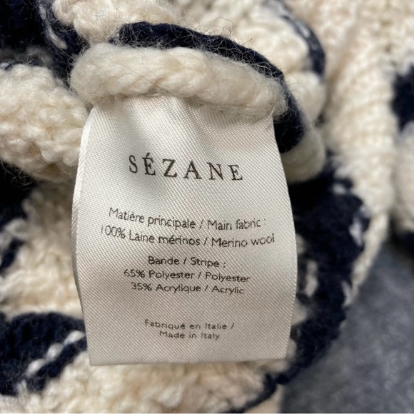 Sezane James Jumper Ecru/Navy XS - Picture 5 of 9